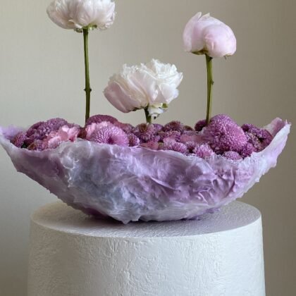 Pink Blooming Ice Vase