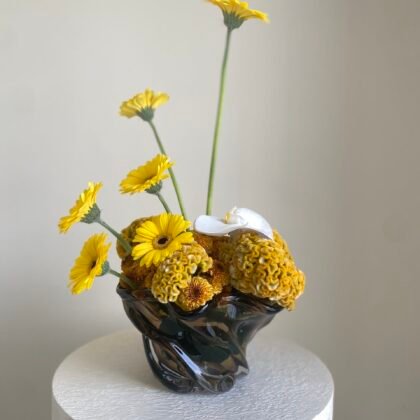 Amber Bloom vase
